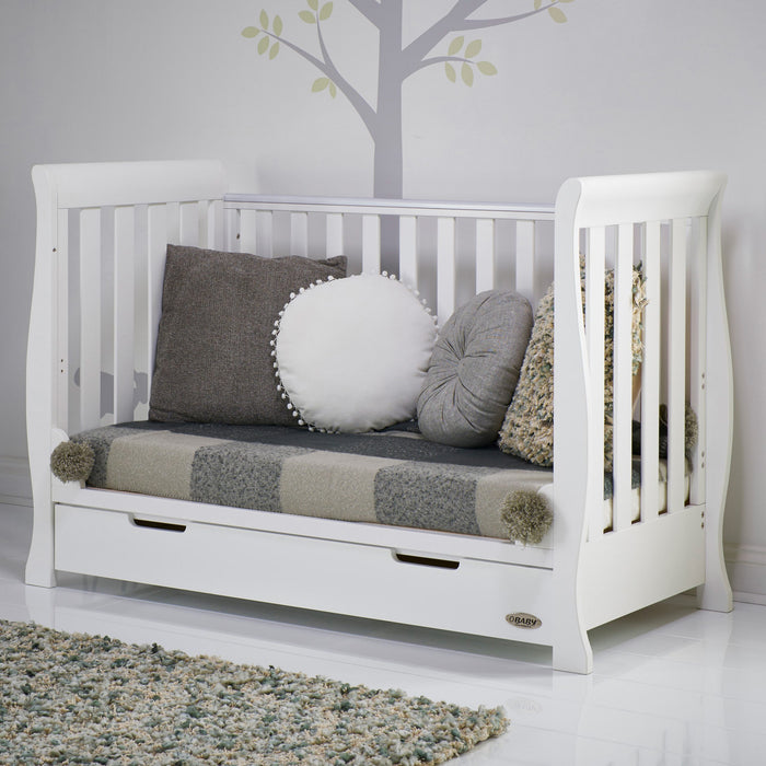 Obaby Stamford Mini Sleigh 3 Piece Room Set - White - Delivery Late April