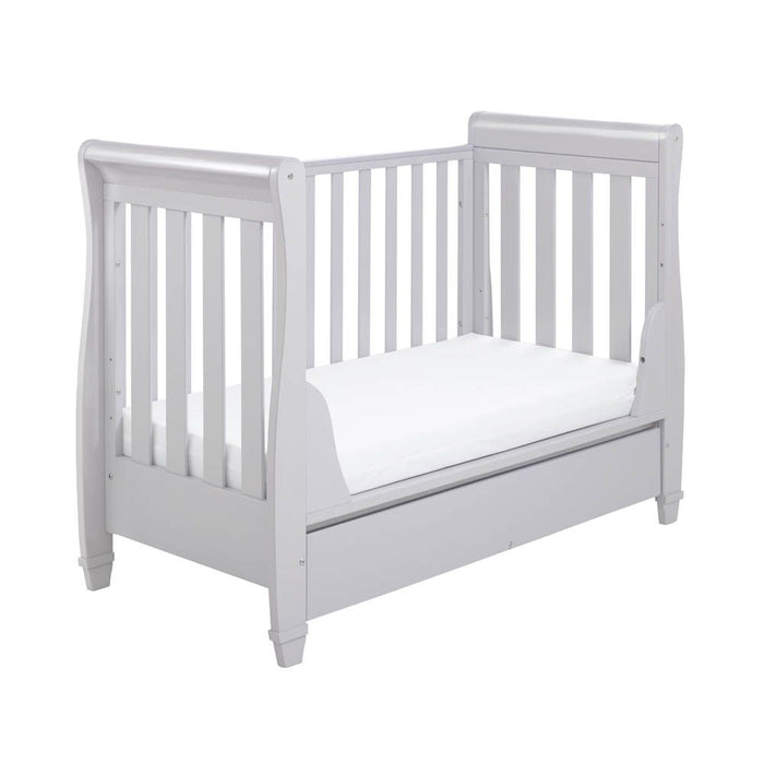 Babymore Eva Drop Side Cot Bed - Grey - Delivery Mid Dec