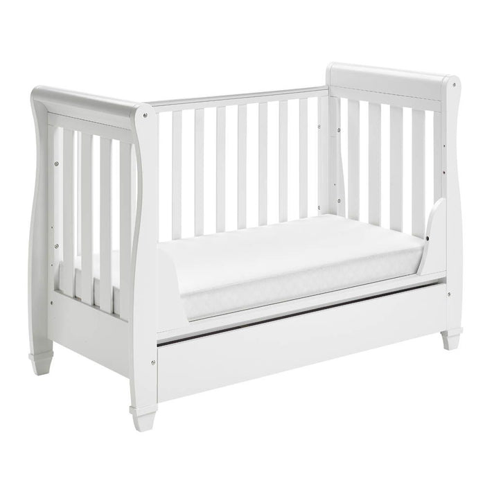 Babymore Eva Drop Side Cot Bed - White