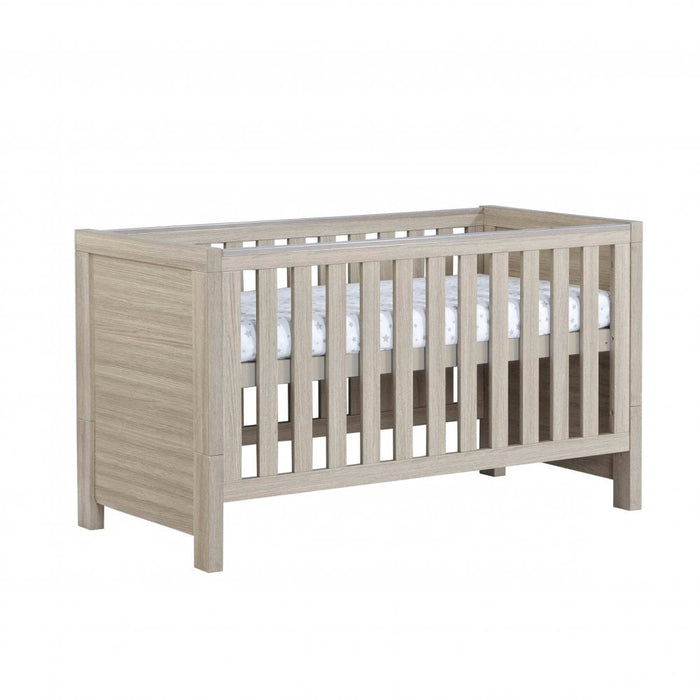 Babymore Luno 2 piece Cot Bed with Underdrawer & Changing Unit - Oak - January Delivery