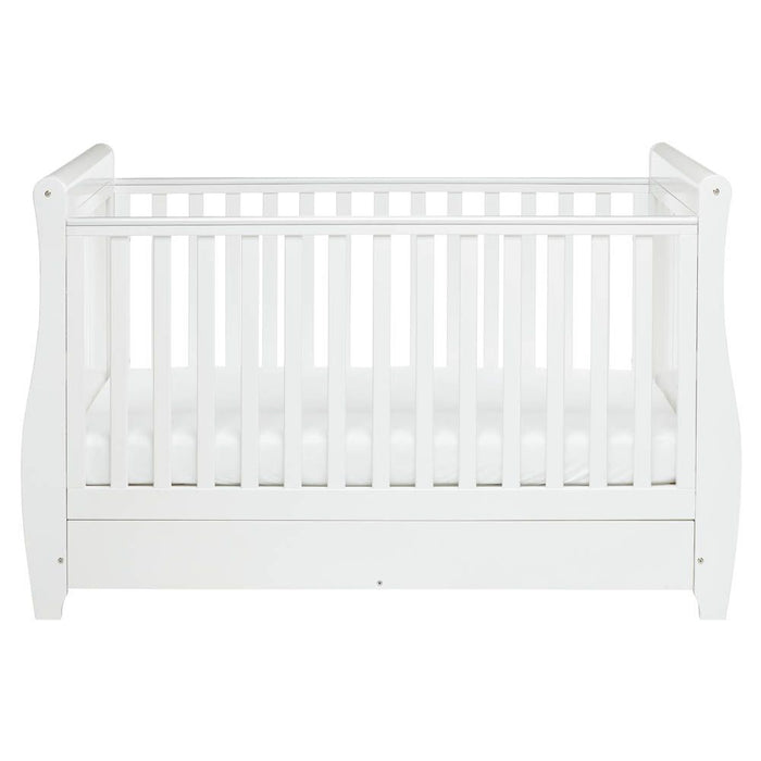 Babymore Stella Drop Side Cot Bed - White