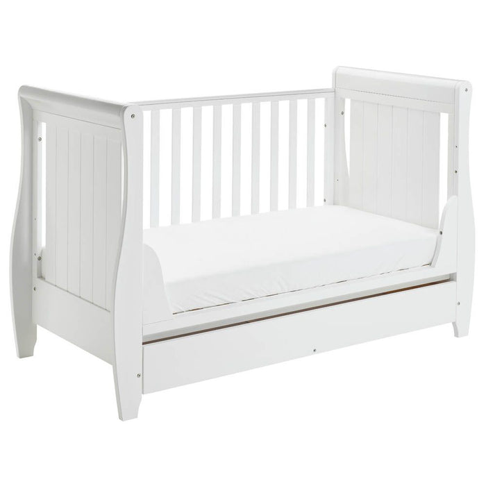 Babymore Stella Drop Side Cot Bed - White