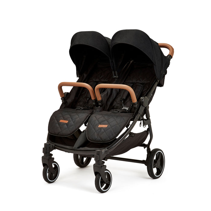 Ickle Bubba Venus Max Double Stroller - Black - Delivery Early January