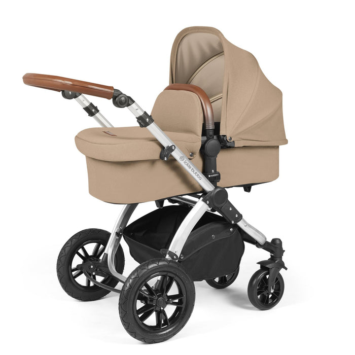 Ickle Bubba Stomp Luxe i-Size Travel System with Stratus Car Seat & Base - Desert Silver