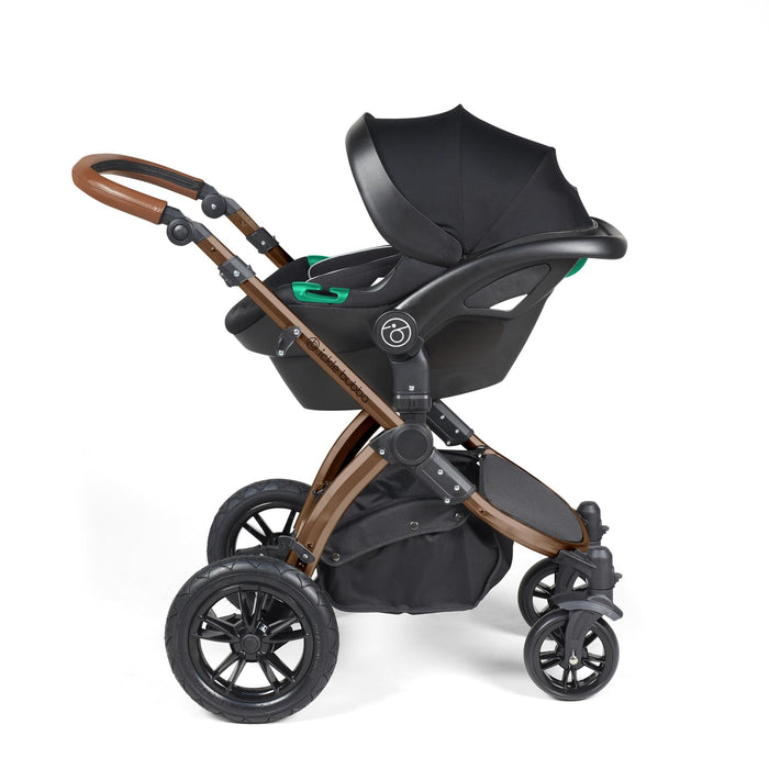 Ickle Bubba Stomp Luxe i-Size Travel System with Stratus Car Seat & Base - Woodland Bronze