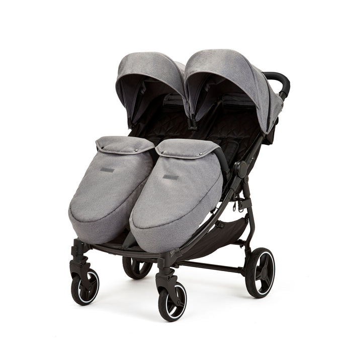 Ickle Bubba Venus Max Double Stroller - Space Grey - Delivery Early January