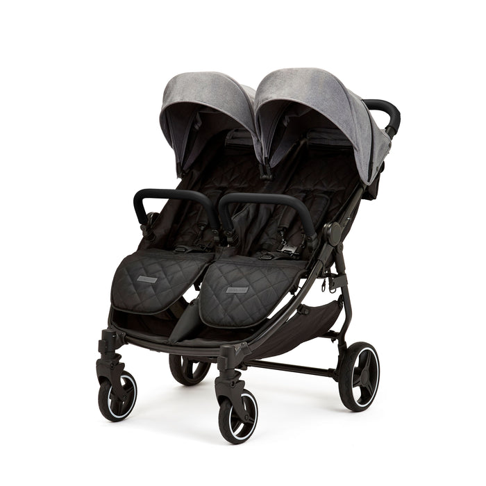 Ickle Bubba Venus Prime Double Stroller - Space Grey - Delivery Late May