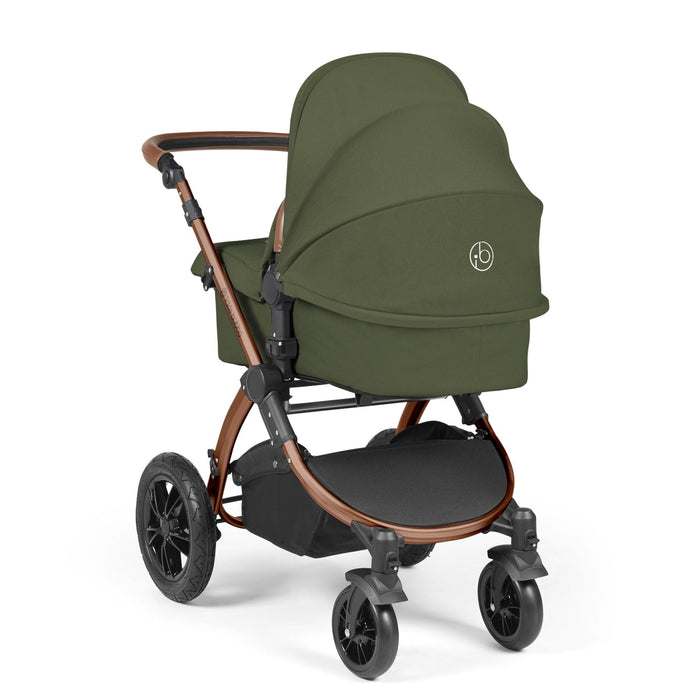 Ickle Bubba Stomp Luxe i-Size Travel System with Stratus Car Seat & Base - Woodland Bronze