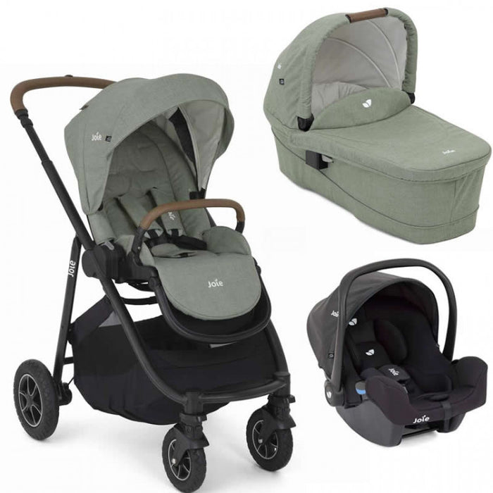 Joie Versatrax Pushchair & Carrycot with i-Snug Car Seat - Laurel Green - Allow 10-14 days for delivery